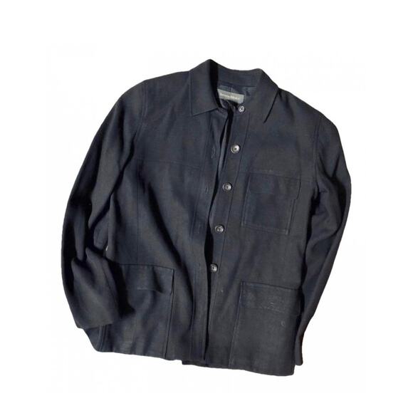 BANANA REPUBLIC Black Lightweight Button Front Casual Shacket Coat Jacket 6 - Picture 1 of 8